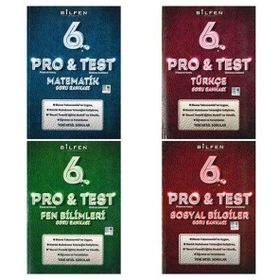 Bilfen Yayınları 6. Sınıf Pro & Test Soru Bankası Seti 4 Kitap