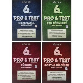 Bilfen Yayınları 6. Sınıf Pro & Test Soru Bankası Seti 4 Kitap