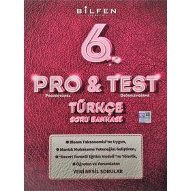 Bilfen Yayınları 6. Sınıf Pro & Test Türkçe Soru Bankası