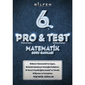 Bilfen Yayınları 6. Sınıf Pro&test Matematik Soru Bankası