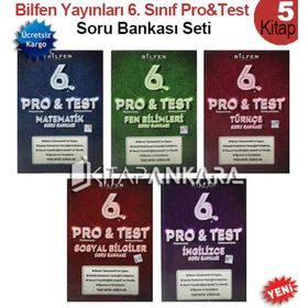 Bilfen Yayınları 6. Sınıf Pro&Test Soru Bankası Seti 5 Kitap