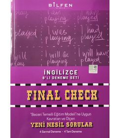 Bilfen Yayınları 8. Sınıf İngilizce Son Kontrol 8'li Deneme Seti