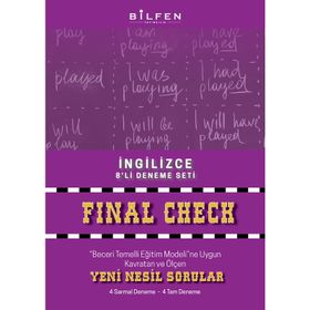 Bilfen Yayınları 8. Sınıf İngilizce Son Kontrol 8'li Deneme Seti
