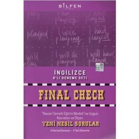 Bilfen Yayınları 8. Sınıf İngilizce Son Kontrol 8'li Deneme Seti