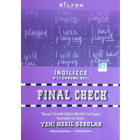 Bilfen Yayınları 8. Sınıf İngilizce Son Kontrol 8'li Deneme Seti