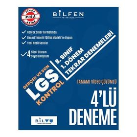 Bilfen Yayınları 8. Sınıf LGS 1. Dönem 4 Deneme