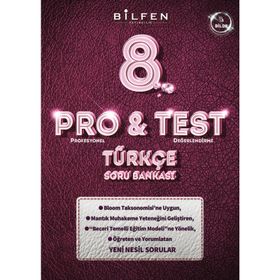 Bilfen Yayınları 8.Sınıf LGS Pro Test Türkçe Soru Bankası