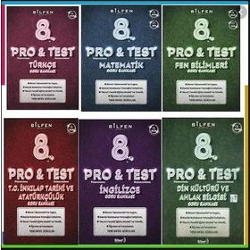 Bilfen Yayınları 8. Sınıf Pro & Test Soru Bankası Seti 6 Kitap