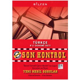 Bilfen Yayınları 8. Sınıf Türkçe Son Kontrol 8'li Deneme Seti