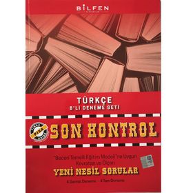 Bilfen Yayınları 8. Sınıf Türkçe Son Kontrol 8'li Deneme Seti