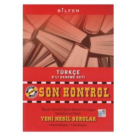 Bilfen Yayınları 8. Sınıf Türkçe Son Kontrol 8'li Deneme Seti