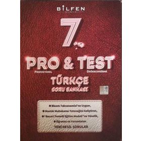 Bilfen Yayınları Pro&Test 7. Sınıf Türkçe Yeni Nesil Soru Bankası