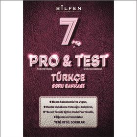 Bilfen Yayınları Pro&Test 7. Sınıf Türkçe Yeni Nesil Soru Bankası