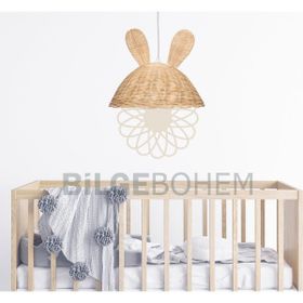 Bilge Bohem Rattan Bambu Hasır Tavşan Avize