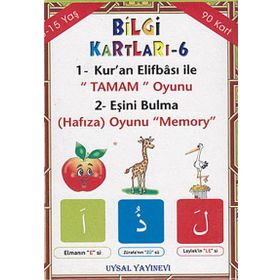 Bilgi Kartları 6 - 1. Kur'an Elifbası ile Tamam Oyunu, 2. Eşini Bulma - Kolektif