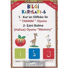 Bilgi Kartları 6 - 1. Kur'an Elifbası ile Tamam Oyunu, 2. Eşini Bulma - Kolektif