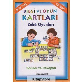 BILGI VE OYUN KARTLARI ZEKA OYUNLARI (8-15 YAŞ) & SORULAR VE CEVAPLAR - KOLEKTIF
