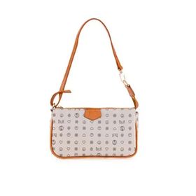 Bilik Deri BAGET-MN Monogram Gri/Taba Kadın Omuz Çantası