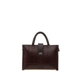 Bilik Deri BLM093045 Kahve Kroko Deri Unisex Laptop ve Evrak Çantası