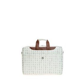 Bilik Deri BRIEFCASE-MN Monogram Beyaz Taba Unisex Laptop & Evrak Çantası