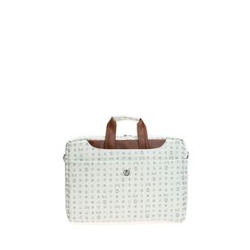 Bilik Deri BRIEFCASE-MN Monogram Beyaz Taba Unisex Laptop & Evrak Çantası