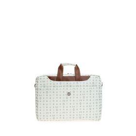 Bilik Deri BRIEFCASE-MN Monogram Beyaz Taba Unisex Laptop & Evrak Çantası
