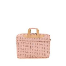 Bilik Deri BRIEFCASE-MN Monogram Pembe Camel Unisex Laptop & Evrak Çantası