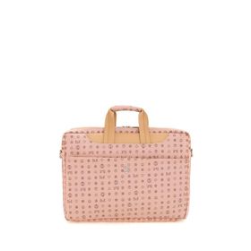 Bilik Deri BRIEFCASE-MN Monogram Pembe Camel Unisex Laptop & Evrak Çantası