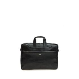 Bilik Deri Briefcase Siyah Kroko Unisex Laptop & Evrak Çantası