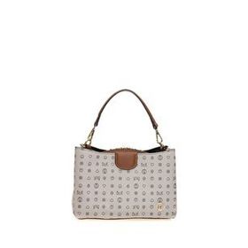 Bilik Deri DLR 109-MN Monogram Gri/Taba Kadın Omuz Çantası