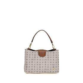 Bilik Deri DLR 109-MN Monogram Gri/Taba Kadın Omuz Çantası
