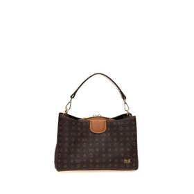 Bilik Deri DLR 109-MN Monogram Kahve/Camel Kadın Omuz Çantası