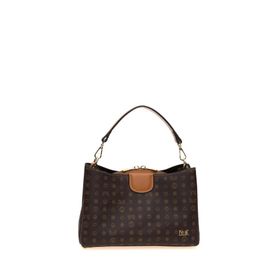 Bilik Deri DLR 109-MN Monogram Kahve/Camel Kadın Omuz Çantası
