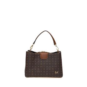 Bilik Deri DLR 109-MN Monogram Kahve/Taba Kadın Omuz Çantası