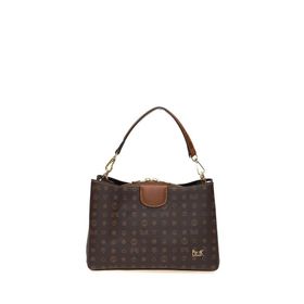 Bilik Deri DLR 109-MN Monogram Kahve/Taba Kadın Omuz Çantası