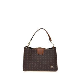 Bilik Deri DLR 109-MN Monogram Kahve/Taba Kadın Omuz Çantası