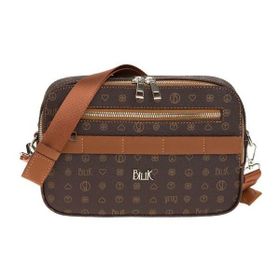 Bilik Deri İV Z-25-MN Monogram Kahve/Taba Kadın Çapraz Askılı Çanta