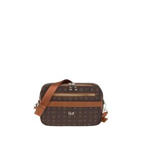 Bilik Deri İV Z-25-MN Monogram Kahve/Taba Kadın Çapraz Askılı Çanta