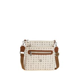 Bilik Deri MTŞ 269-MN Monogram Bej/Taba Kadın Çapraz Askılı Çanta