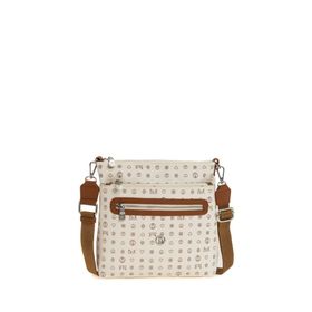 Bilik Deri MTŞ 269-MN Monogram Bej/Taba Kadın Çapraz Askılı Çanta