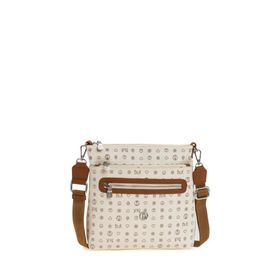 Bilik Deri MTŞ 269-MN Monogram Bej/Taba Kadın Çapraz Askılı Çanta
