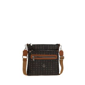 Bilik Deri MTŞ 269-MN Monogram Siyah/Taba Kadın Çapraz Askılı Çanta