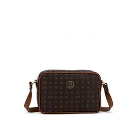 Bilik Deri NV 1002-MN Monogram Kahve Taba Kadın Çapraz Askılı Çanta