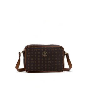 Bilik Deri NV 1002-MN Monogram Kahve Taba Kadın Çapraz Askılı Çanta