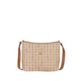 Bilik Deri NV 1008-MN Monogram Açık Vizon Taba Kadın Çapraz Askılı Çanta