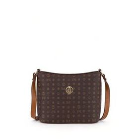 Bilik Deri NV 1008-MN Monogram Kahve Taba Kadın Çapraz Askılı Çanta