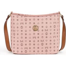Bilik Deri NV 1008-MN Monogram Pembe Taba Kadın Çapraz Askılı Çanta