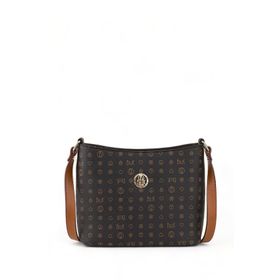 Bilik Deri NV 1008-MN Monogram Siyah Taba Kadın Çapraz Askılı Çanta