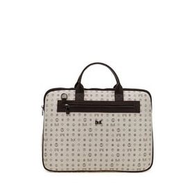 Bilik Deri RH09 BUSİNESS-MN Monogram Bej Kahve Unisex Laptop ve Evrak Çantası