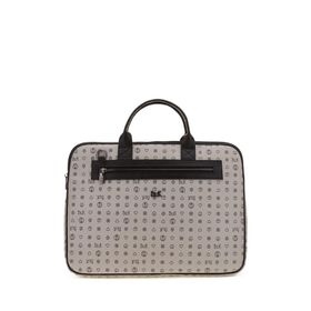 Bilik Deri RH09 BUSİNESS-MN Monogram Gri Siyah Unisex Laptop ve Evrak Çantası